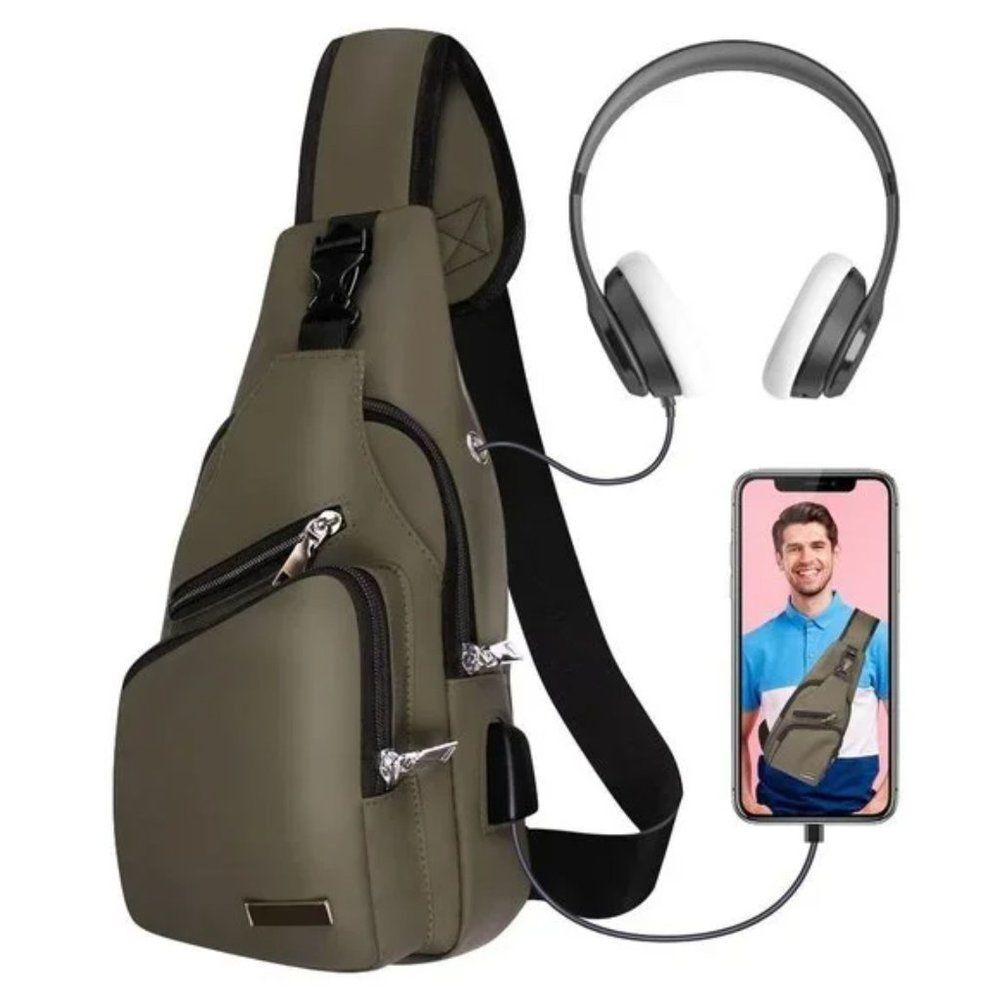 New Sling Bag Backpack, Crossbody Green